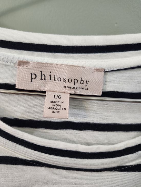 Philosophy Black & White Striped Short-Sleeve Tee with Yellow Lemon Appliqués - Picture 2 of 4